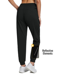 Baleaf fleece lined joggers side pockets highlight deep storage for phone