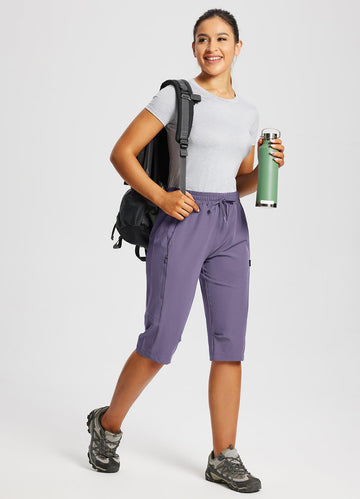 Baleaf four-way stretch shorts flex with you during climbs and hikes.