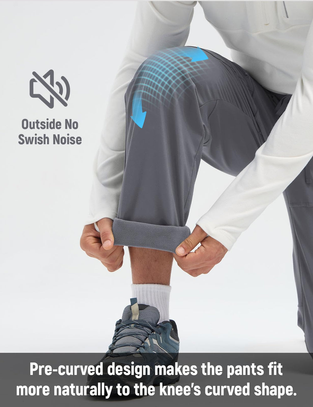 Baleaf winter hiking pants in action, demonstrating versatile outdoor wear.