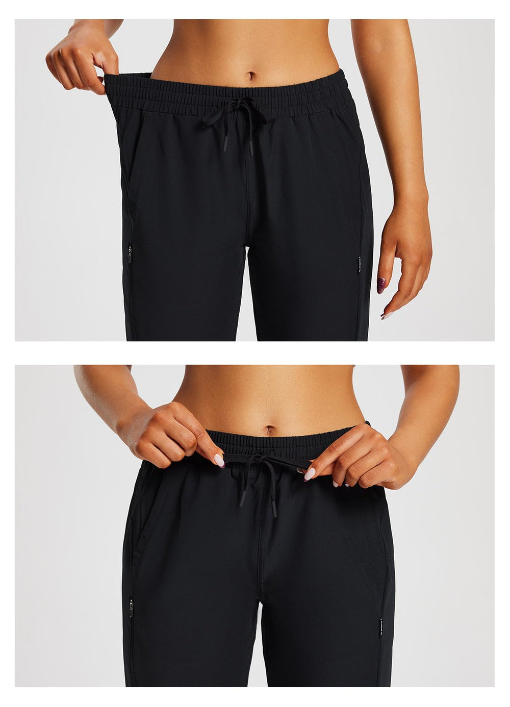 baleaf women's 15-inch capri hiking shorts quick-dry fabric in action during outdoors
