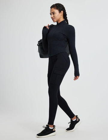 Baleaf leggings with cargo pockets for gear on winter hikes.