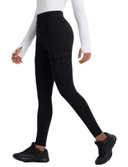 Baleaf fleece-lined leggings with front pocket for secure essentials on hikes.