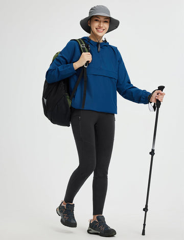 Baleaf leggings showing water-resistant fabric for light rain protection