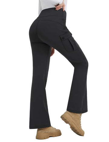 baleaf women's fleece lined pants bootcut silhouette flatters while remaining flexible for movement