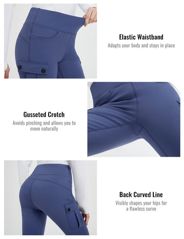Baleaf bootcut pants on model highlighting flattering silhouette for winter wear.