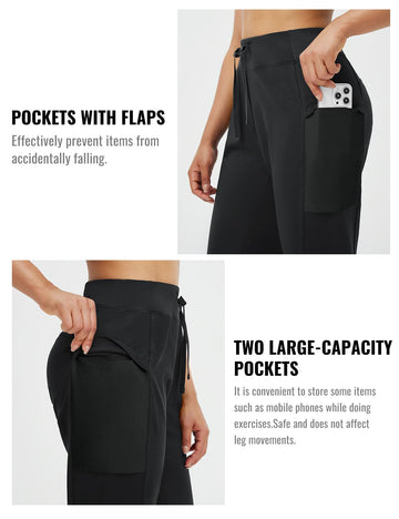 Baleaf elastic waistband with drawstring for secure, comfortable fit during activity