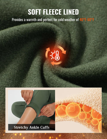 Baleaf women's fleece-lined pants outdoor hiking demo highlights versatile winter activity wear.