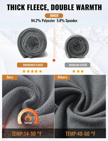 Baleaf fleece-lined pants outdoor-use bootcut style suitable for layering and daily wear.