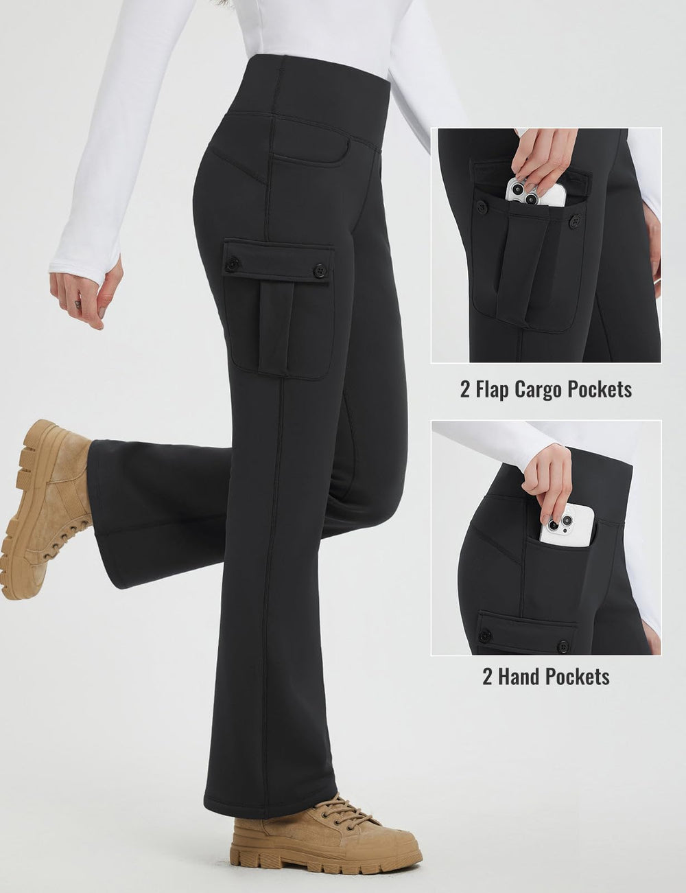 baleaf women's fleece-lined pants water-resistant fabric protects against rain and snow