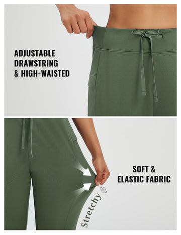 Baleaf women's fleece-lined pants water-resistant windproof outer layer ideal for light rain.