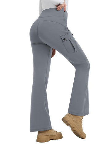Baleaf fleece-lined pants closeup highlights waterproof surface for damp or snowy days.