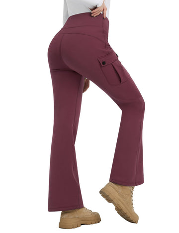 baleaf women's fleece lined pants side-pocket-detail emphasizes secure cargo storage