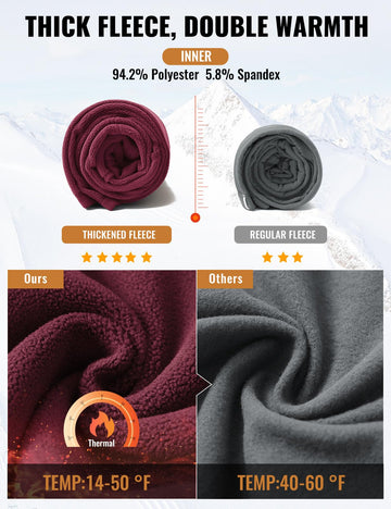 Baleaf high-waist fleece-lined pants with drawstring for secure tummy control.