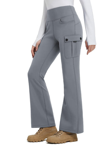 Baleaf women's fleece-lined pants hero image shows warm, comfortable fit for cold-weather hikes.