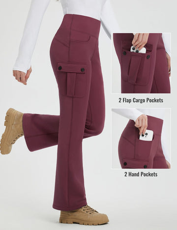 Baleaf fleece-lined pants water-resistant fabric helps stay dry in wet conditions.