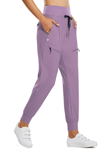 Baleaf women's joggers 28in front view highlight lightweight breathable fabric for all-day comfort.