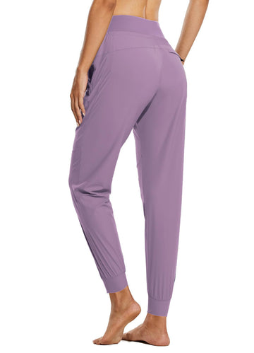 Baleaf women's joggers 28in side-pocket closeup show five-pocket design for secure carry.