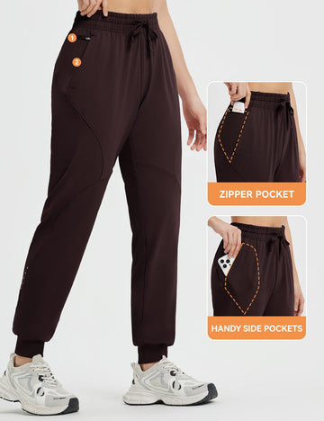 baleaf women's joggers with a secure zip pocket for cards and valuables during activities