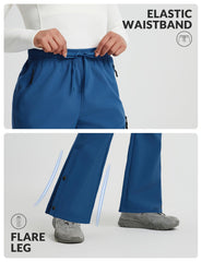 Baleaf waterproof pants boot-friendly closure for easy over-boot wear.