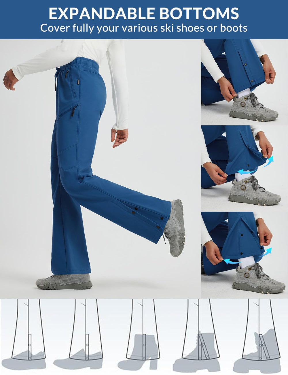 Baleaf fleece-lined pants providing warmth with breathable comfort.