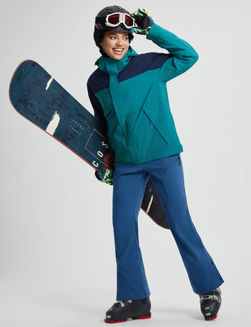 Baleaf navy-colored pants combining warmth with sleek outdoor style.