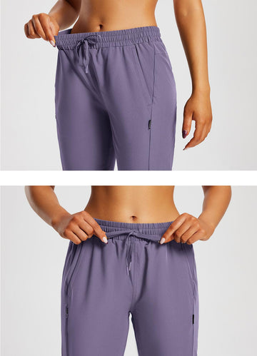 Baleaf zip pocket detail emphasizes secure storage for essentials.