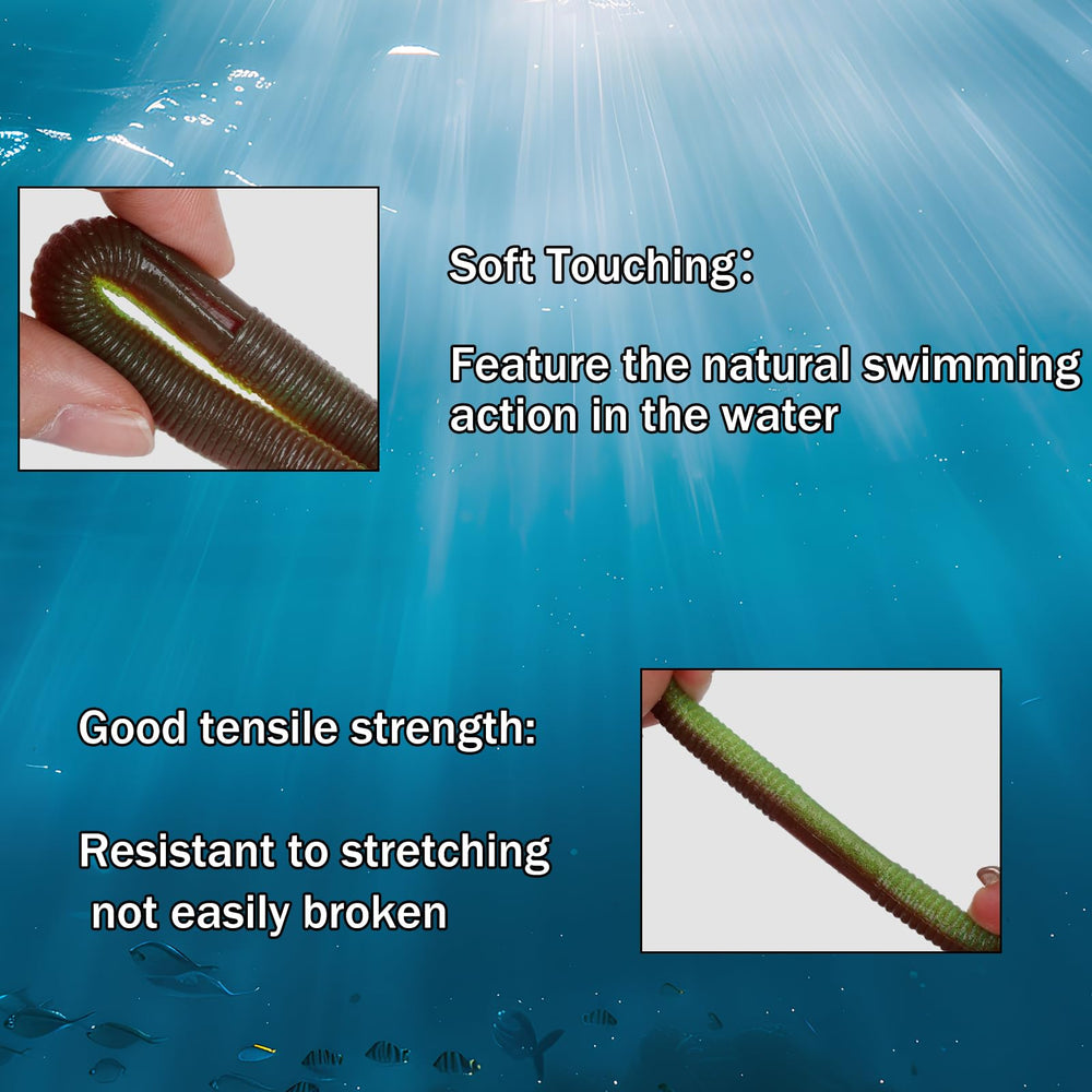 Balifly 5.31-inch bass worm sized for multiple water conditions