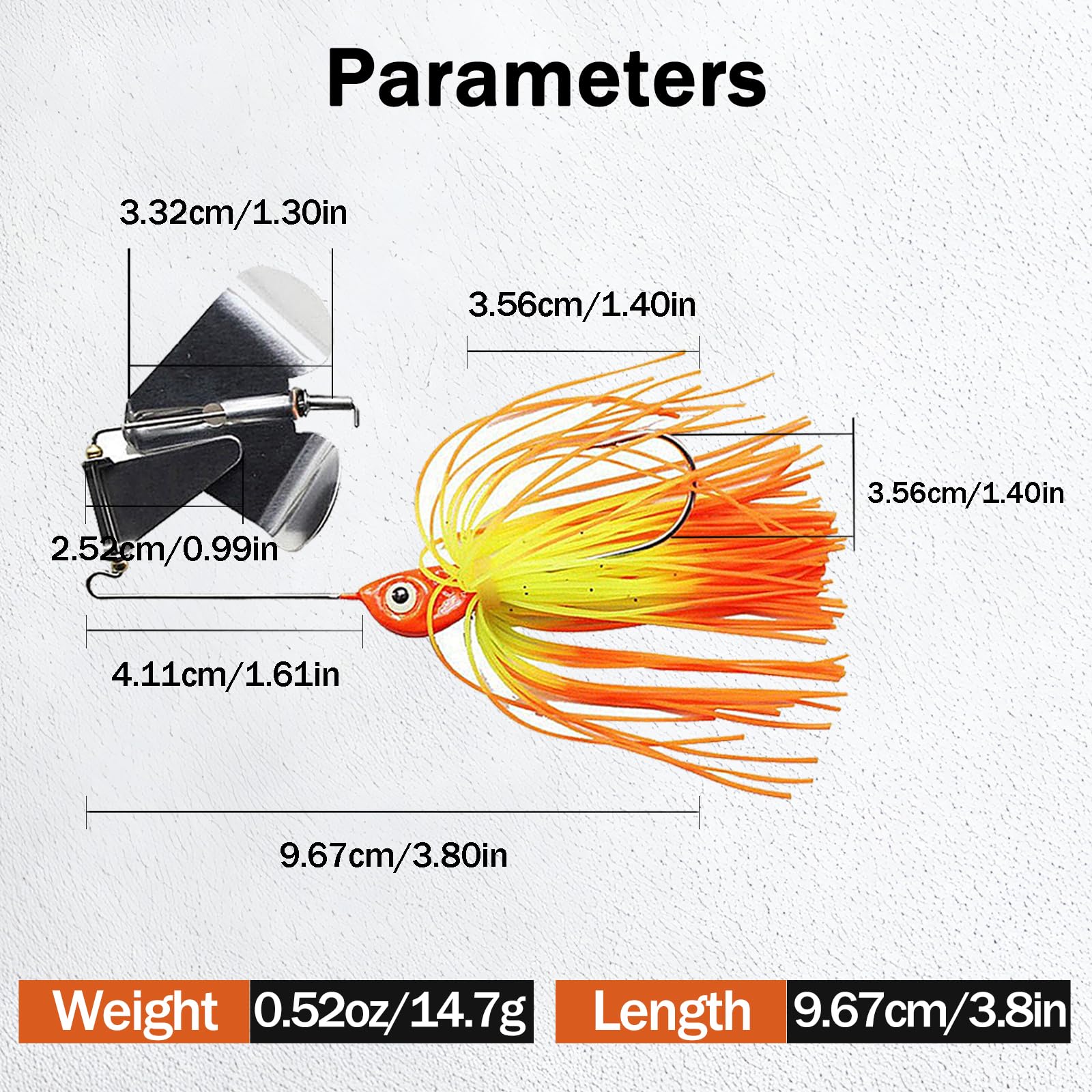 Balifly Buzzbaits lure showing dual spinner blades and silicone skirts
