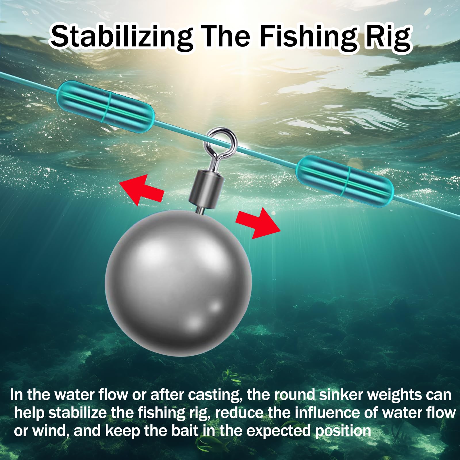 Balifly Cannon Ball Sinker detects bottom contact for depth reading.