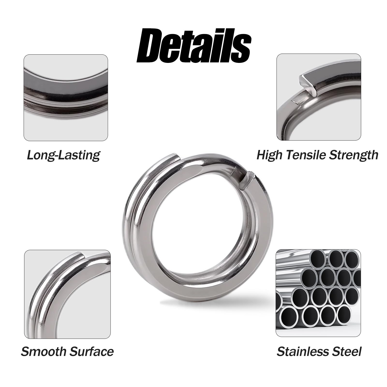 Balifly corrosion resistant split rings withstand saltwater and freshwater.
