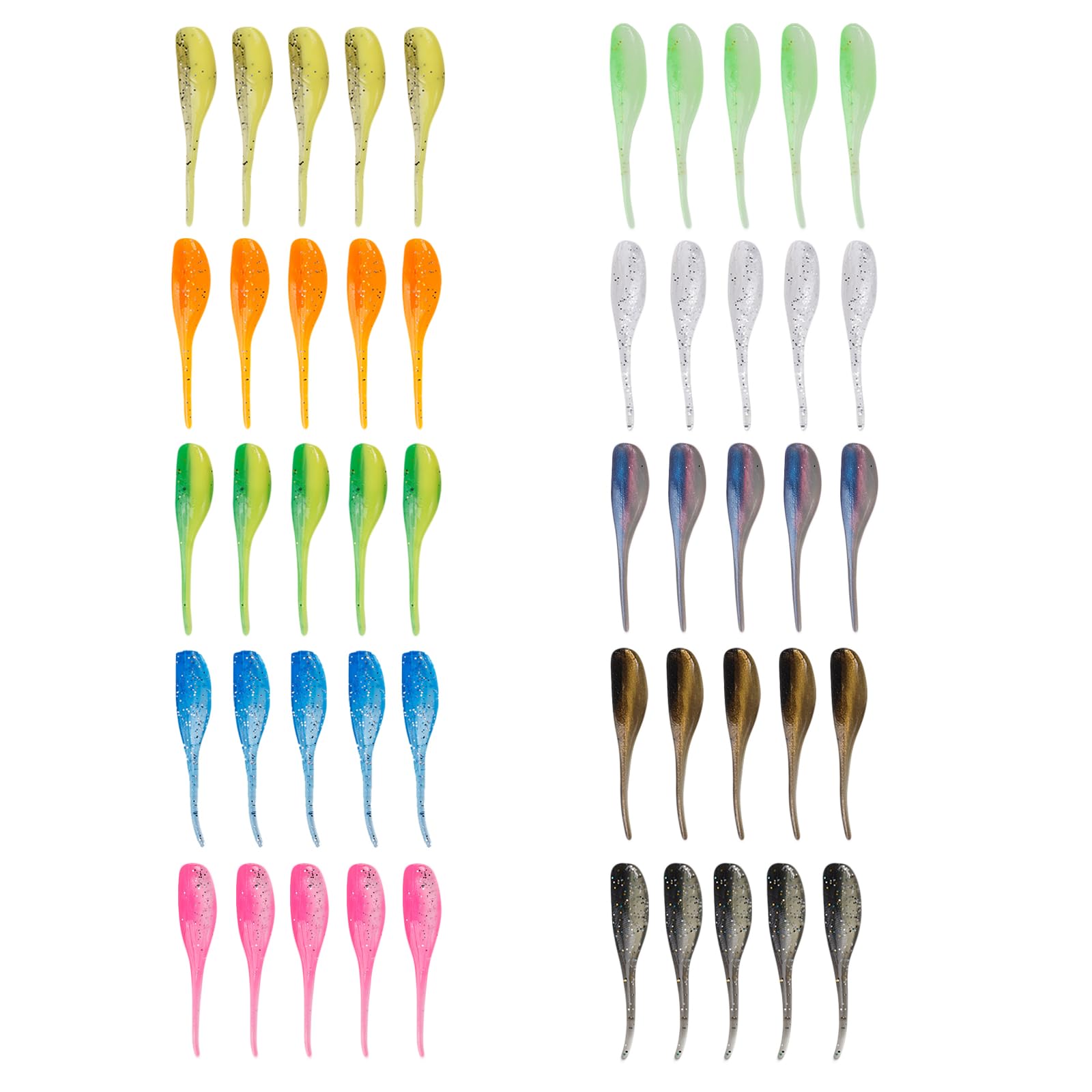 Balifly Crappie lures soft plastic baits with lifelike tadpole swim action for panfish.