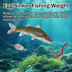 Balifly egg sinker on Texas rig setup aids stability and casting.