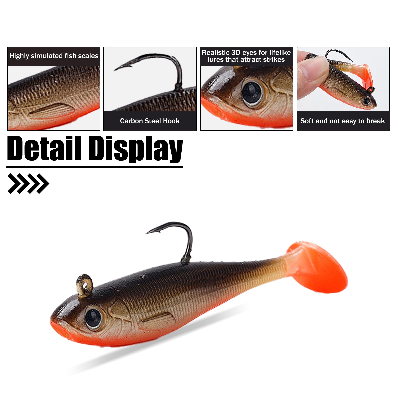 Balifly jig head with sharp high-carbon steel hooks for strong holds