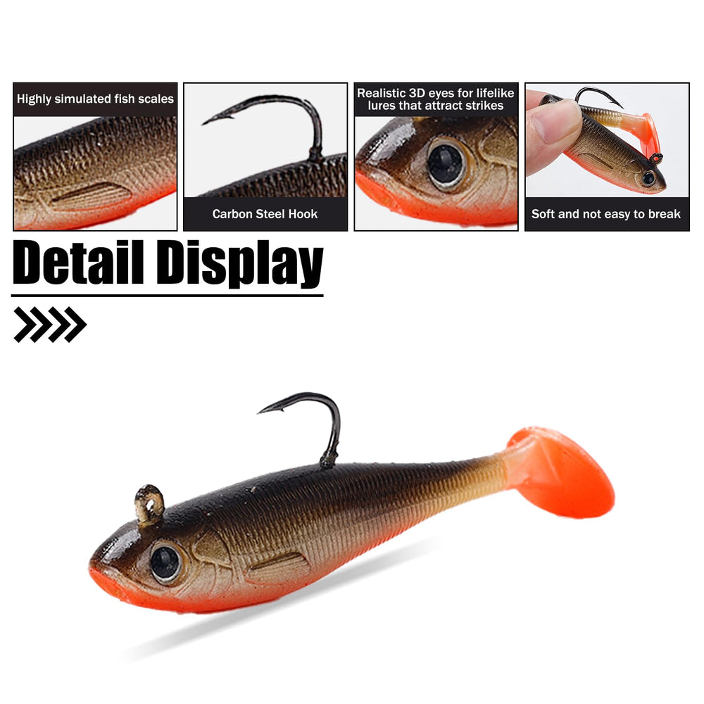 Balifly jig head with sharp high-carbon steel hooks for strong holds