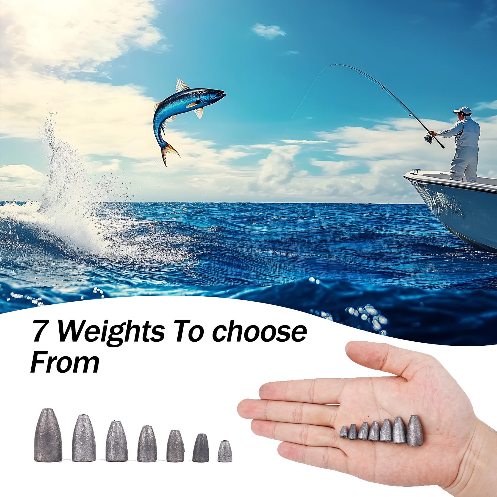 Balifly weights work in freshwater and saltwater bass setups.