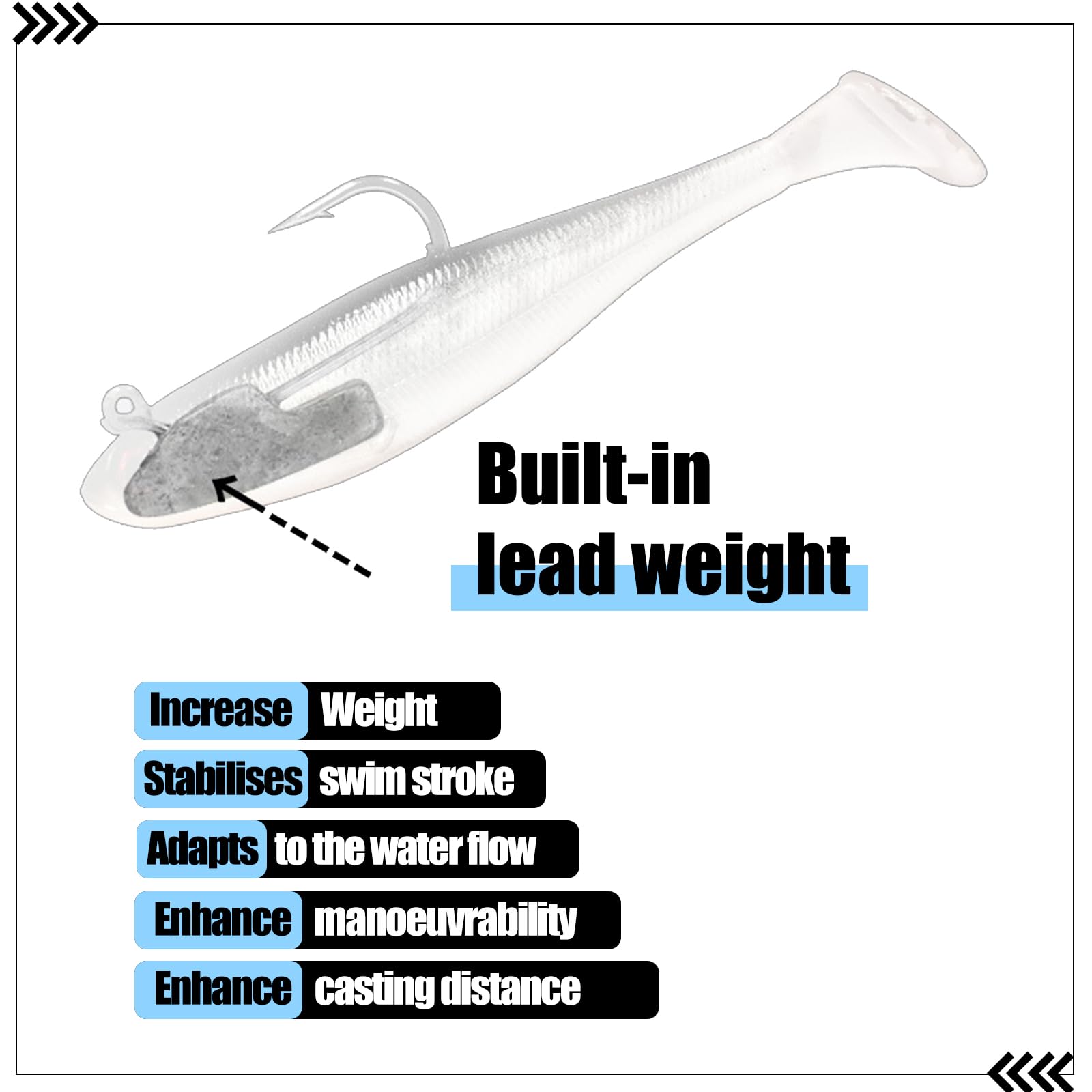 Balifly FS/RE-08 tear-resistant soft plastic handles saltwater and freshwater use.