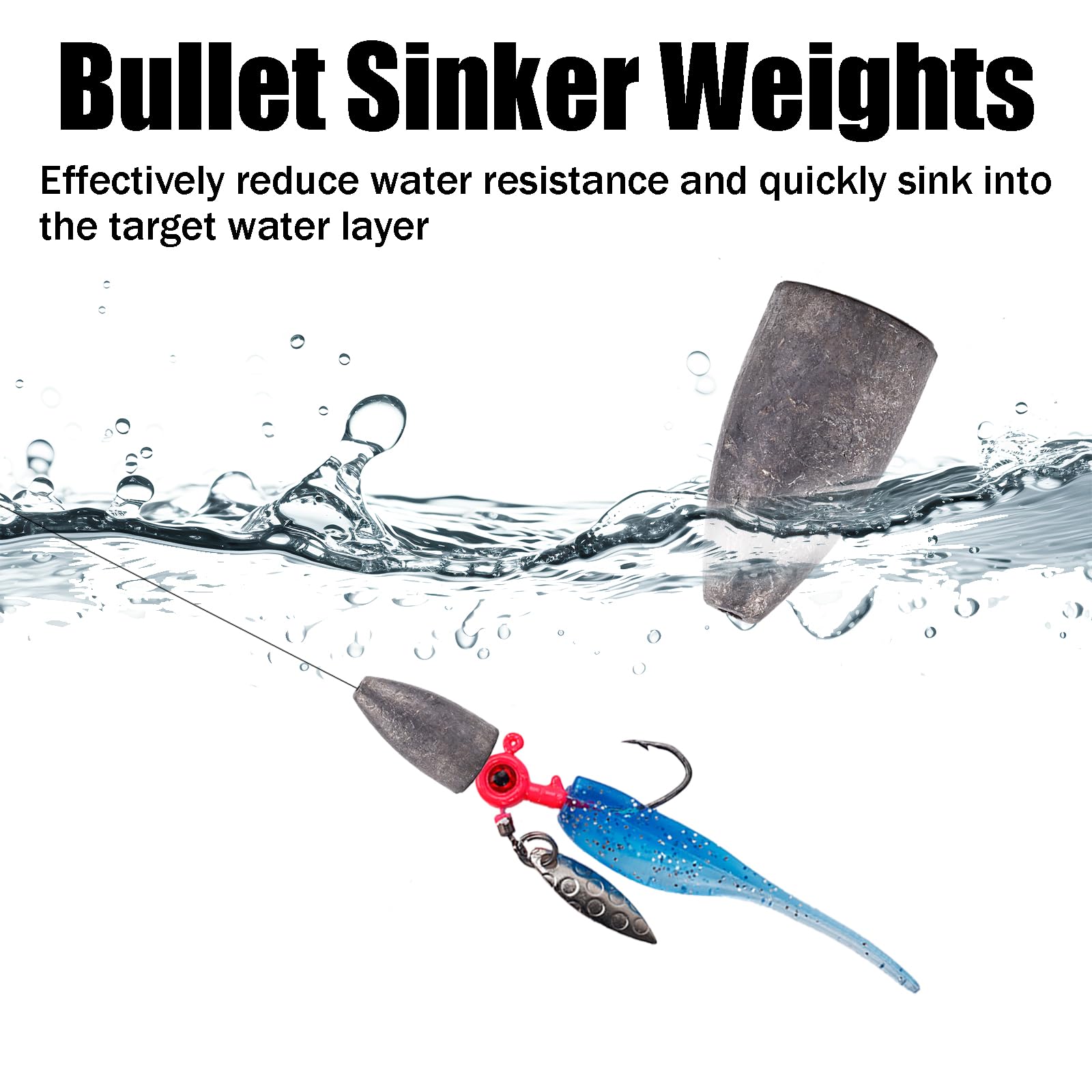 Balifly bullet weight head-down posture; imitates natural falling objects to avoid alerting fish.