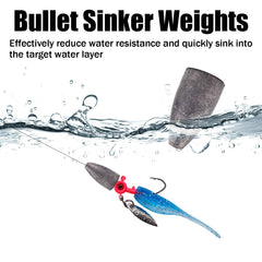 Balifly bullet weight head-down posture; imitates natural falling objects to avoid alerting fish.