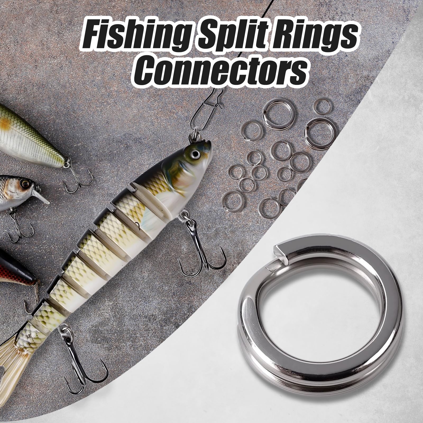 Balifly rings compatible with hooks, swivels and tackle accessories.