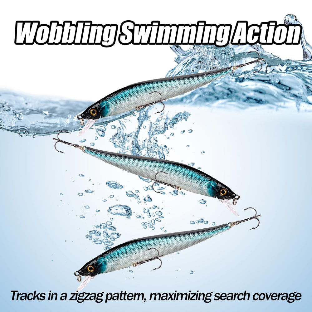 Balifly jerkbait available in 4.72in size with 8 pieces for versatile setups.