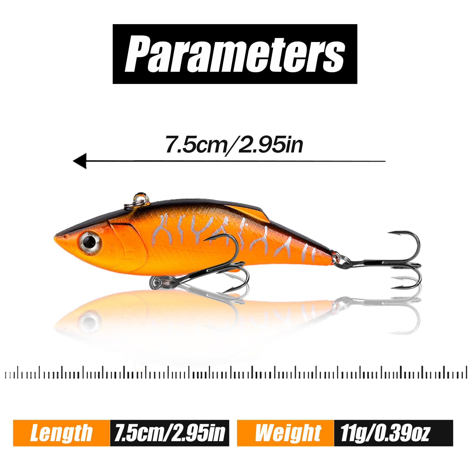 Balifly lipless crankbait rattle bead highlights underwater sounds attracting predators