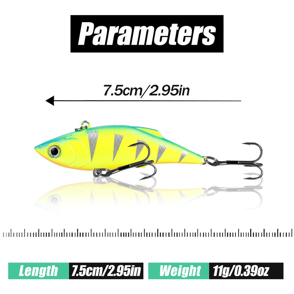 Balifly lipless crankbait side profile demonstrating long casting potential for wide-area coverage.