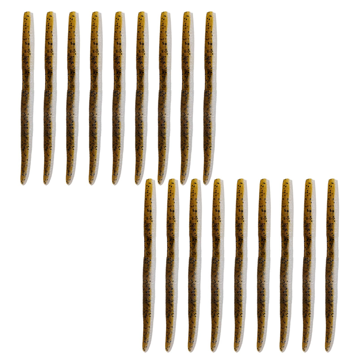 Balifly salted soft plastic worms with hook slot for snag-free bass rigs