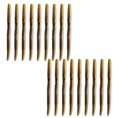 Balifly salted soft plastic worms with hook slot for snag-free bass rigs