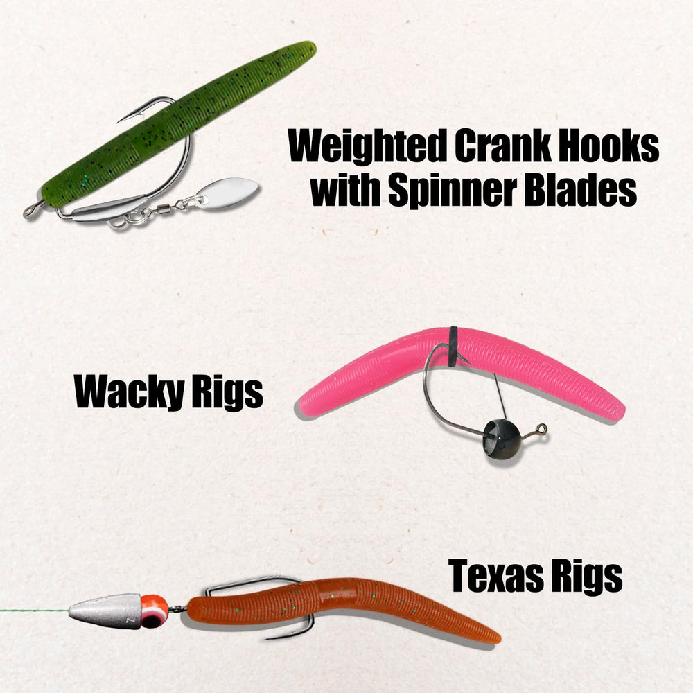 Balifly saltwater and freshwater bass worms offer versatile fishing options.