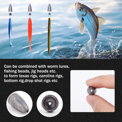 Balifly sinker with grooved tail; bead buffer reduces impact on line.