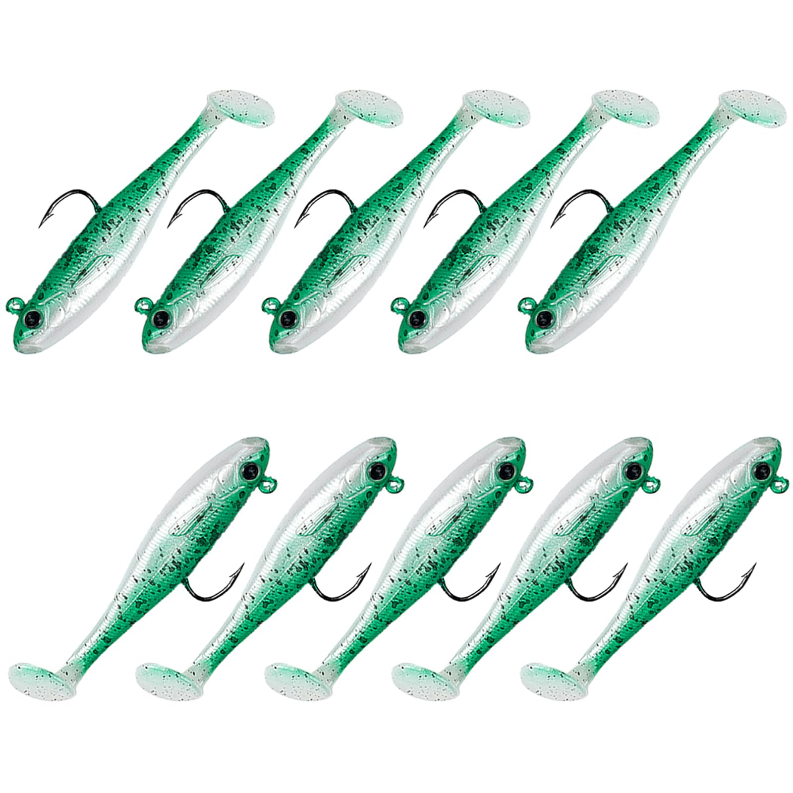 Balifly soft plastic paddle-tail swimbait closeup with realistic 3D eyes for bass