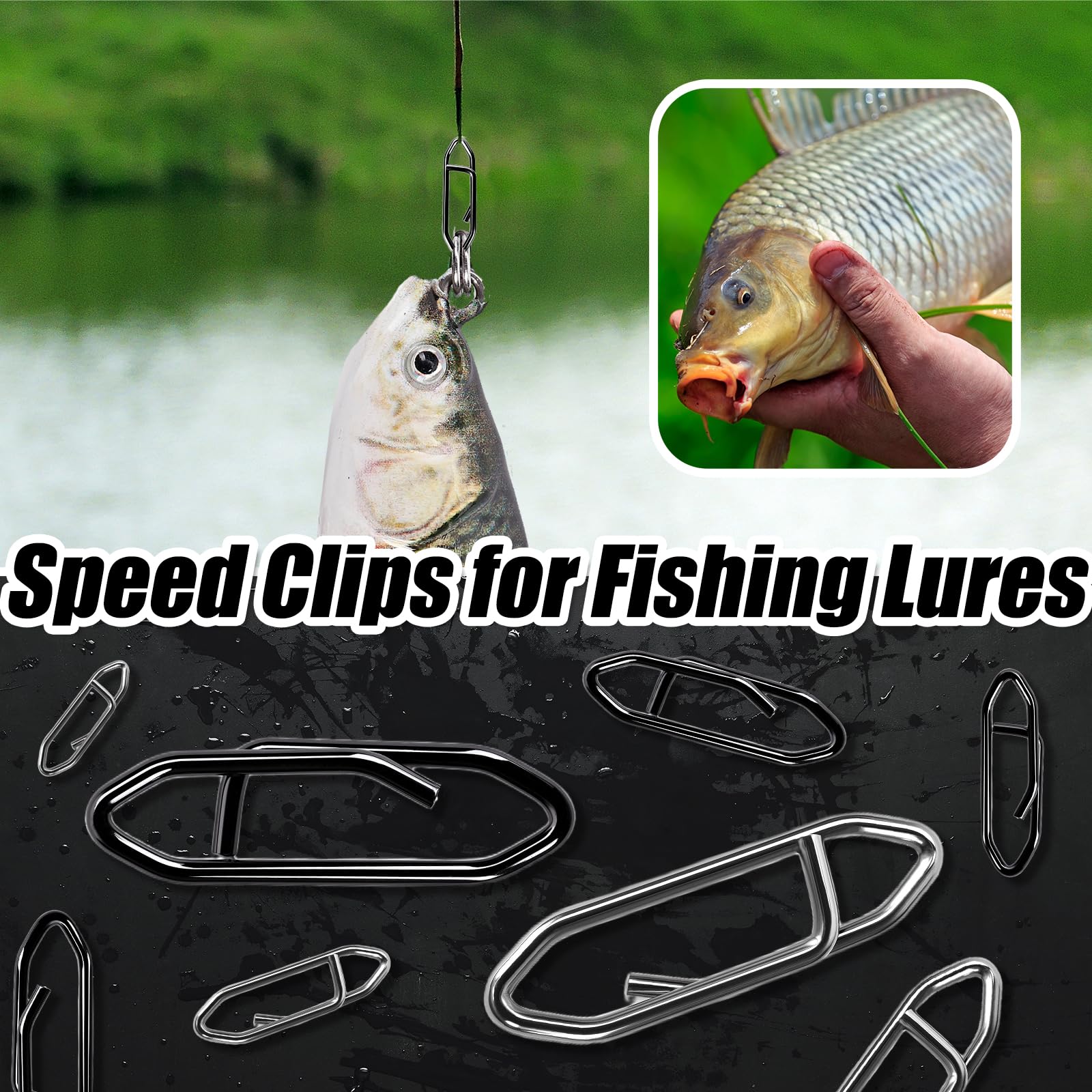 Balifly speed clips with smooth edges protect lines and reduce tangling.