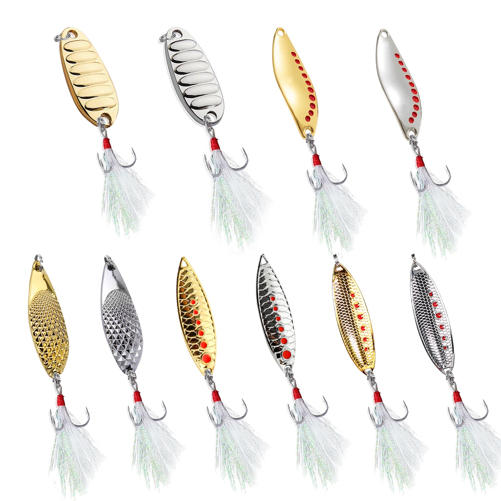 Balifly spoon spinner lure front view with S-shaped body for higher attraction