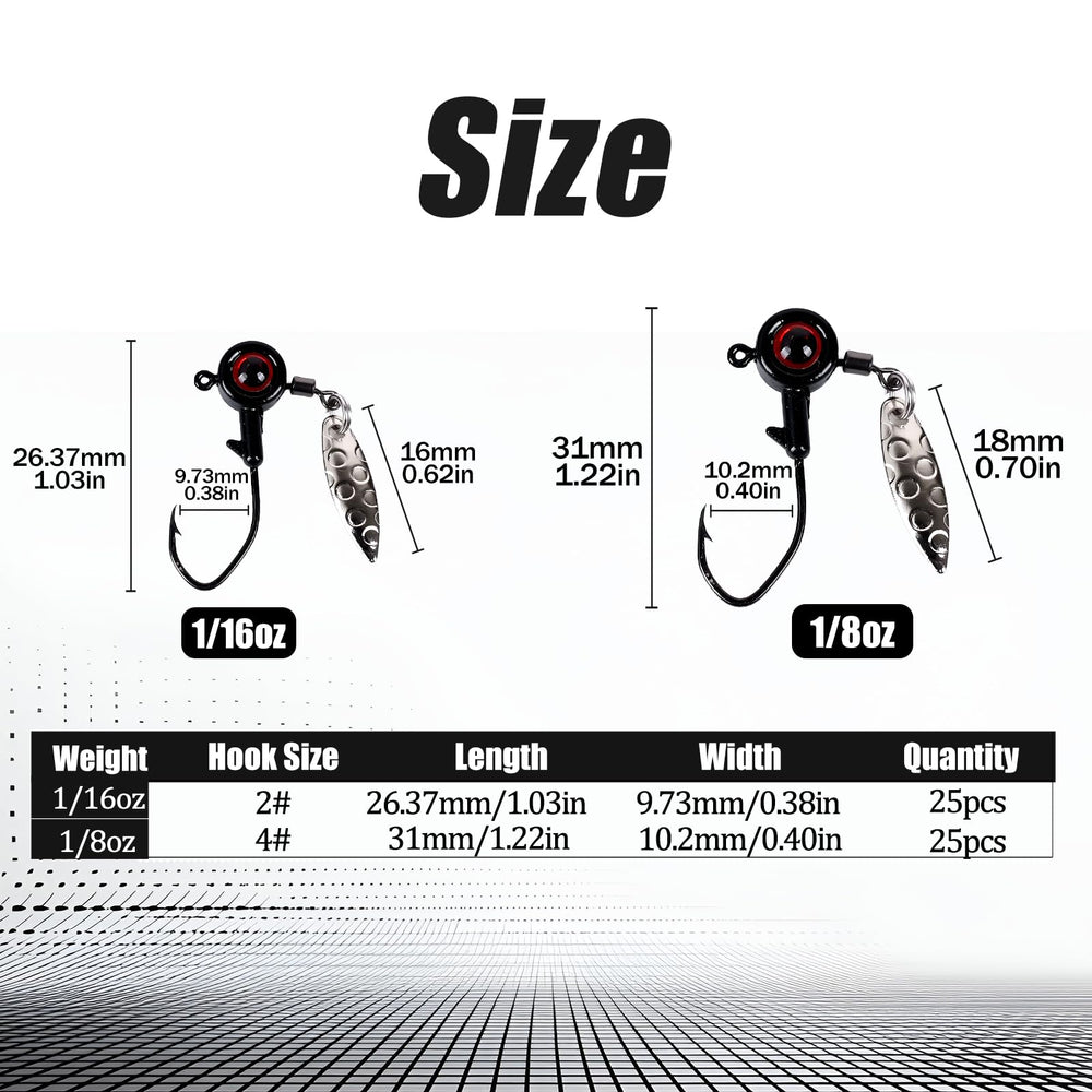 Balifly Jig Head with 3D Realistic Eye – Side View